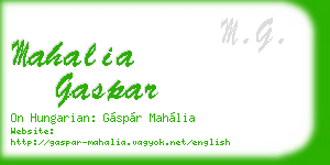 mahalia gaspar business card
